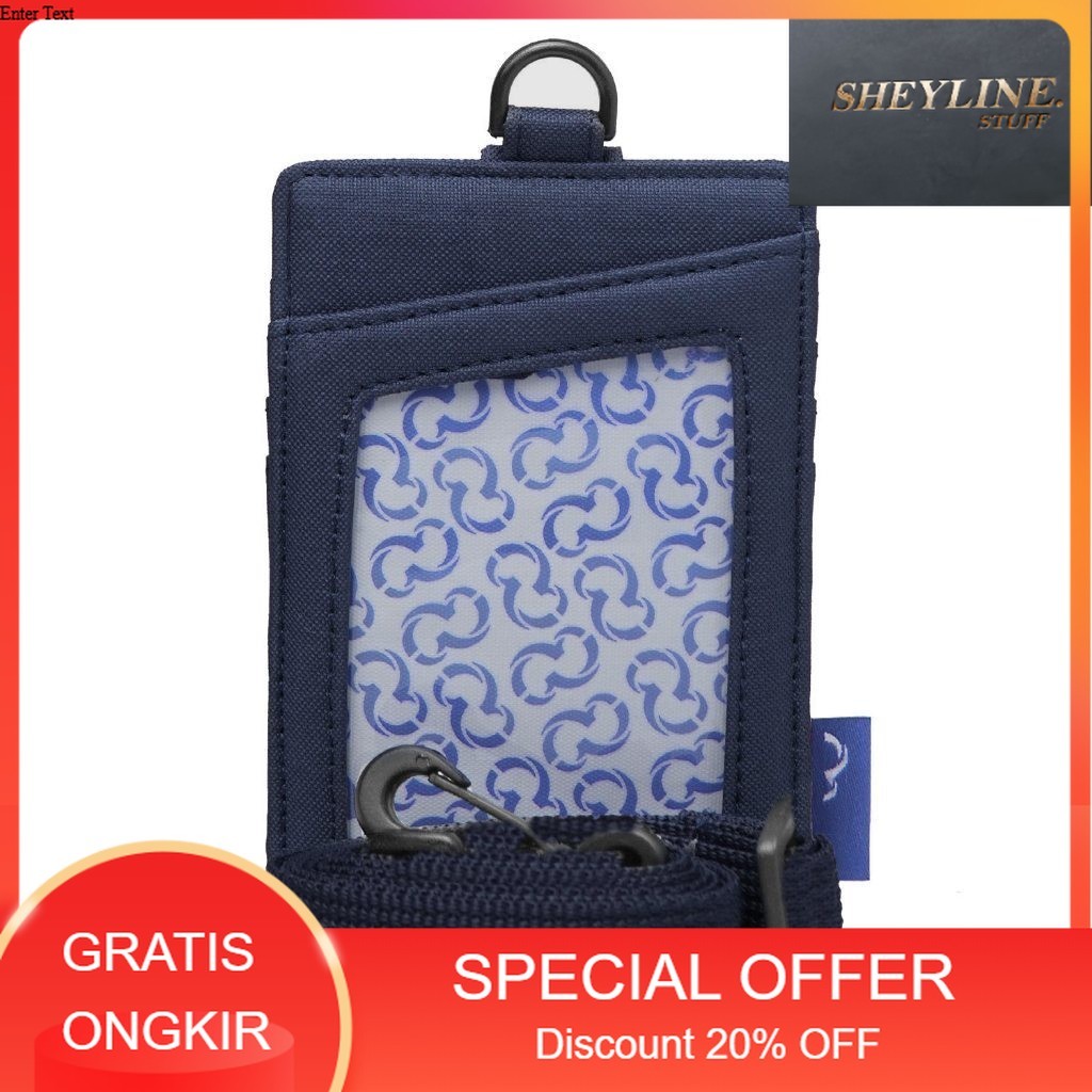 

Wallts Exon Navy - Lanyard Name Tag Id Card Pria Wanita