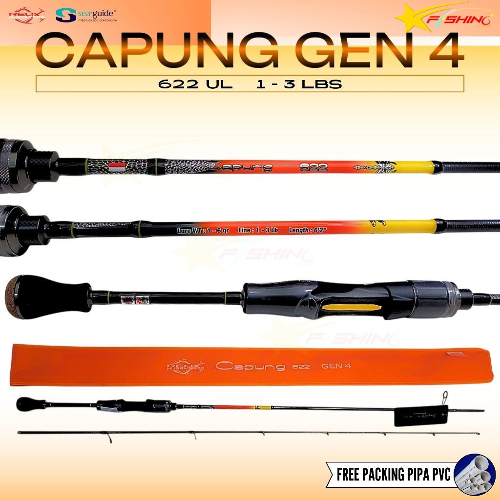 Joran UL CAPUNG 622 1-3lb GEN 4 Ultralight by Relix Nusantara Gen3 Penta Series Special Edition