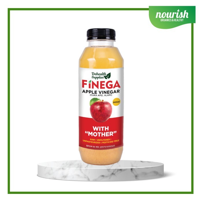 

Finega, Apple Vinegar (cuka apel alami) with the mother 500g