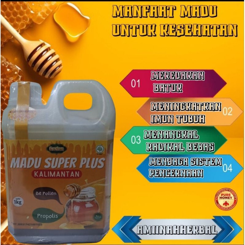

Best Seller Madu Super Kalimantan isi 1000 gram - Bee Pollen dan Propolis