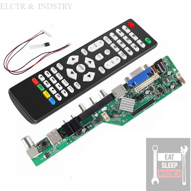 DVB-T2 DVB-T DVB-C Digital TV Universal LCD LED Controller Driver Boar IC  Transistor dan Mosfet