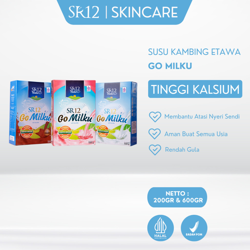 

Susu GoMilku SR12 Original Cokelat Stroberi Susu Kambing Etawa Go Milku Untuk Imunitas Tinggi Kalsium Rendah Gula Gita Store