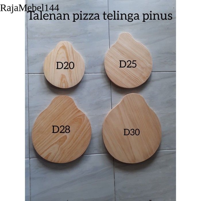 

Talenan Pizza /Talenan Kendi/Talenan Kayu Pinus /Talenan Telinga D28cm gratis ongkir