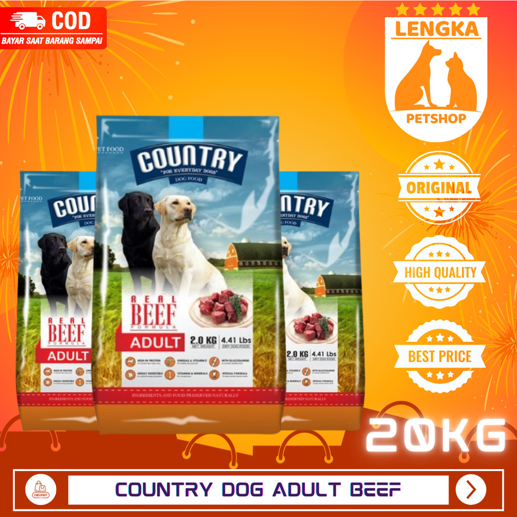 Country Dog food Adult Beef 18kg