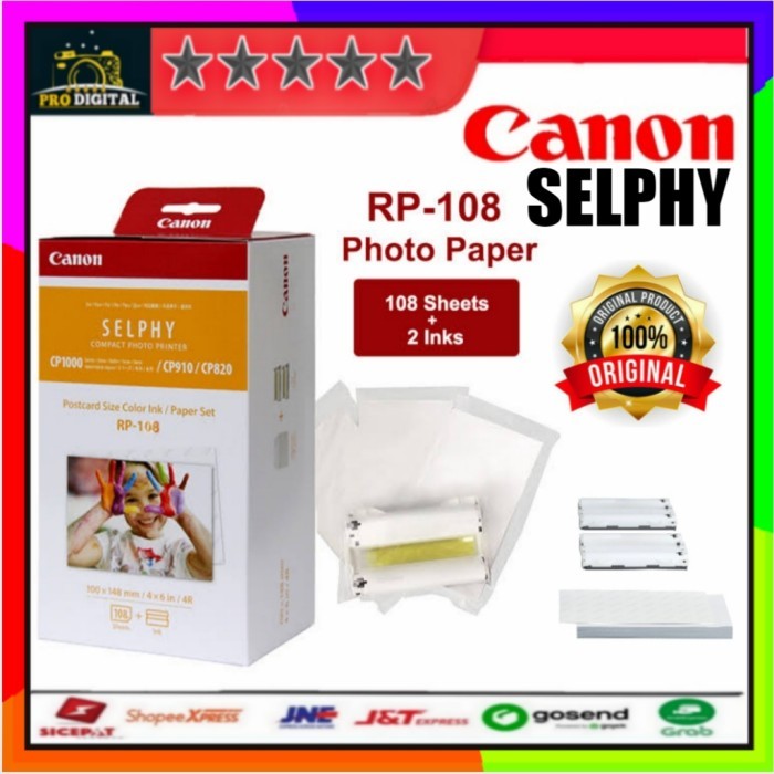 

Canon Paper RP 108 Tinta Paper Canon Selphy CP820 CP910 CP1000 CP1200
