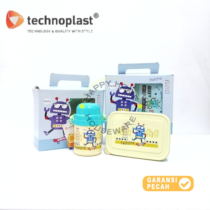 Technoplast Paket Gift Set SCHOOL Robot Circus Lunch Box & Botol Air S106SW107.TIFD