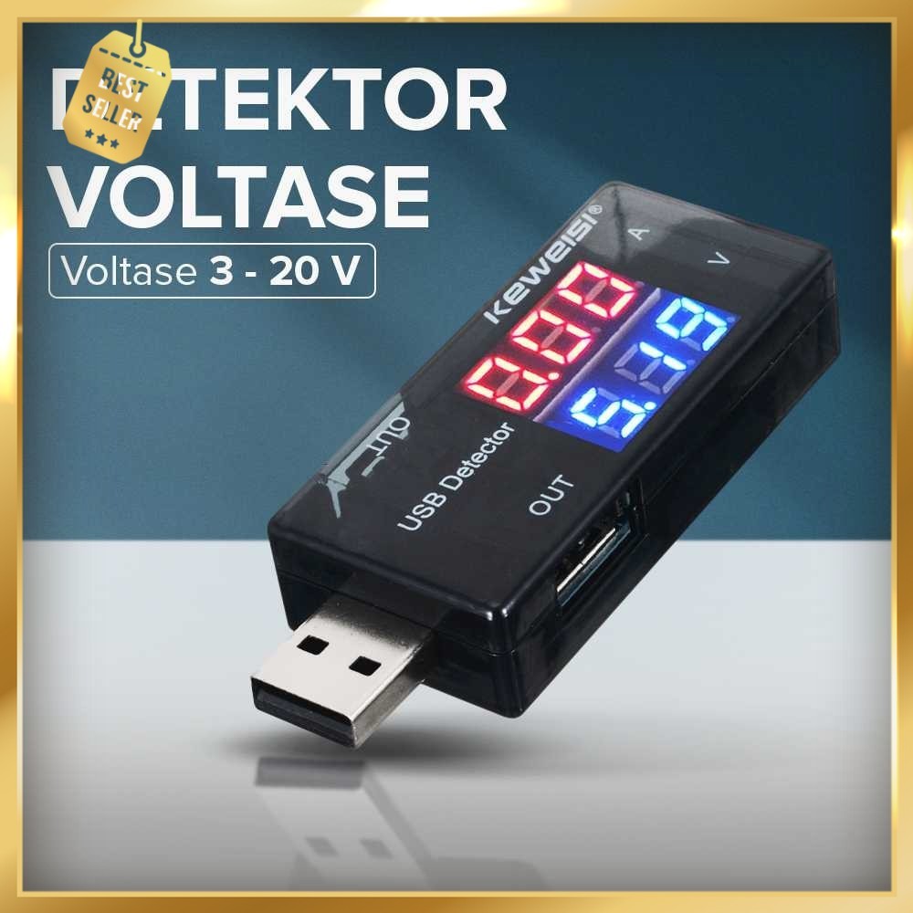 KEWEISI USB Charger Power Current Voltage Tester Detector 3-20V 0-3A - KWS-10VA