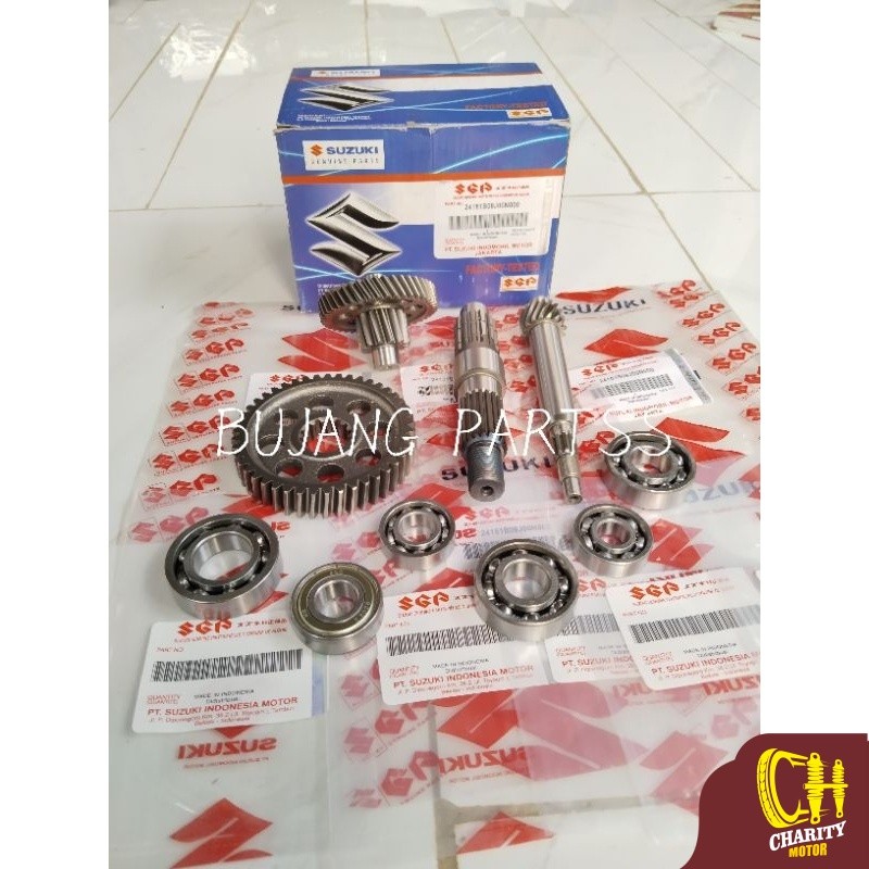 GIGI RASIO GARDAN PLUS BEARING SET SUZUKI NEX 110 KARBU NEX 110 FI INJEKSI LETS ADRES ASLI SGP HIGH 