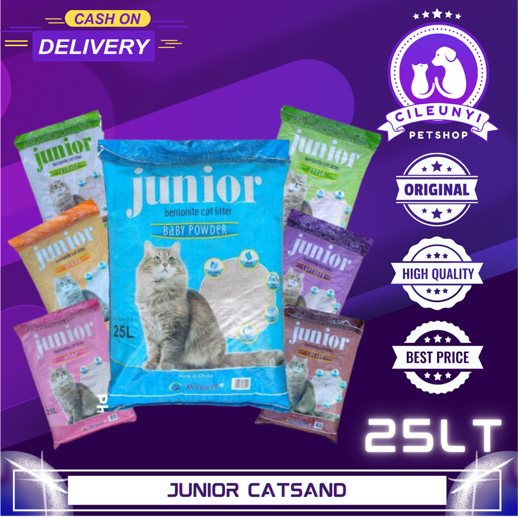 Pasir Kucing Junior 25 liter - Pasir Wangi Gumpal Junior