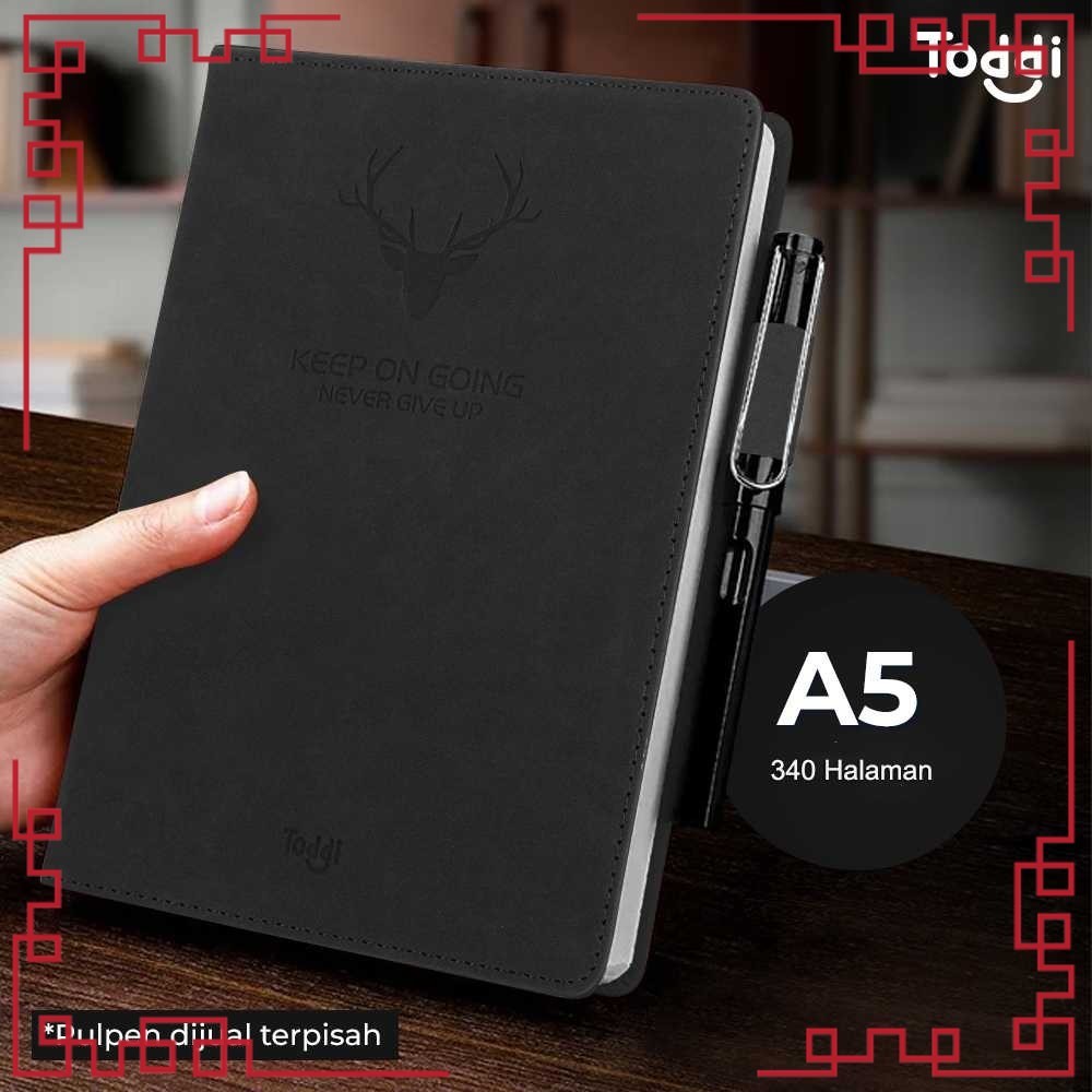 

Toddi Buku Jurnal Hardcover Notebook Diary A5 80GSM 340 Halaman Grid - CW-5025