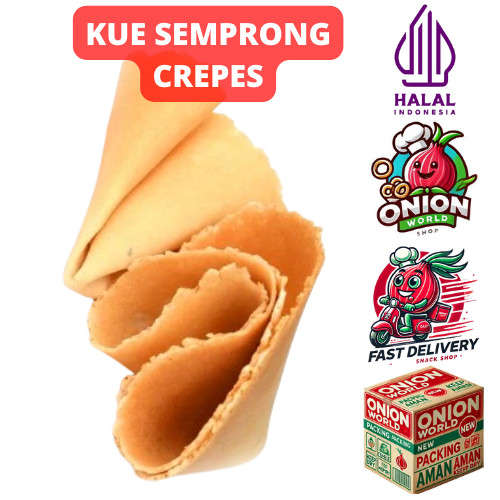 UWD Crepes Semprong Kiloan 500gr KUE SEMPRONG KERUCUT Kue Semprong Gulung Kue Semprong Bangka