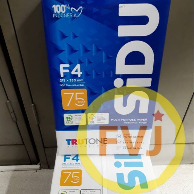 

Kertas hvs sidu 75gr F4 folio 70gr - Terbaik Original Bisa COD