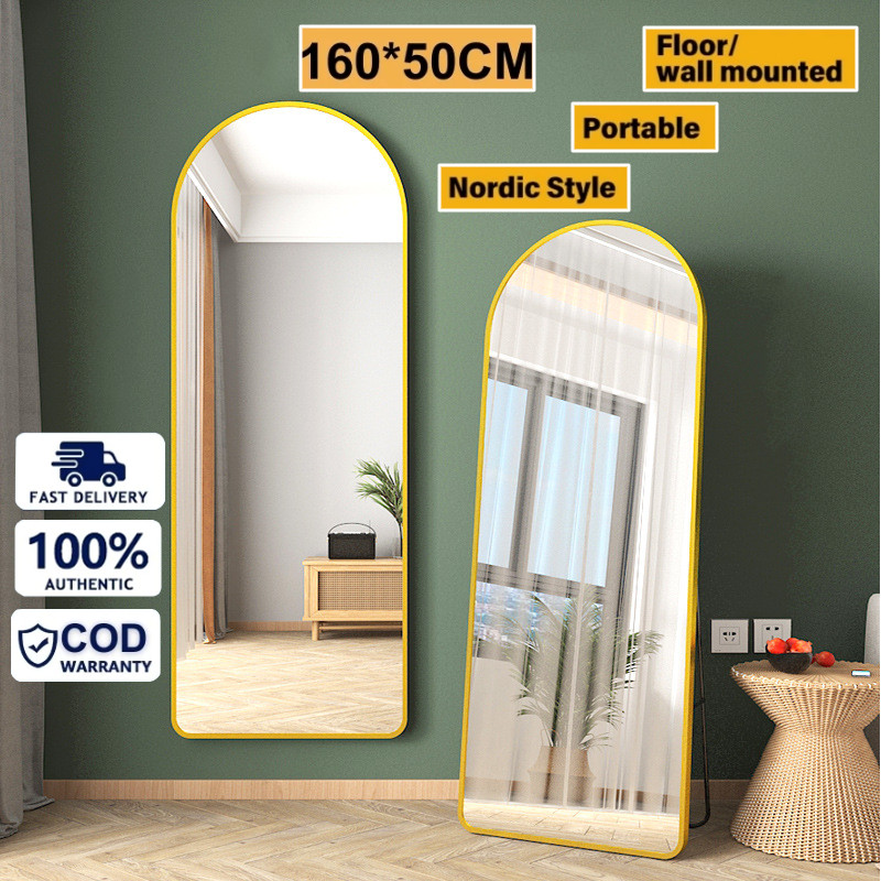 Standing Mirror Cermin Standing 160 X 60 CM Cermin Berdiri Full Body Kaca Cermin Gantung Cermin Aest