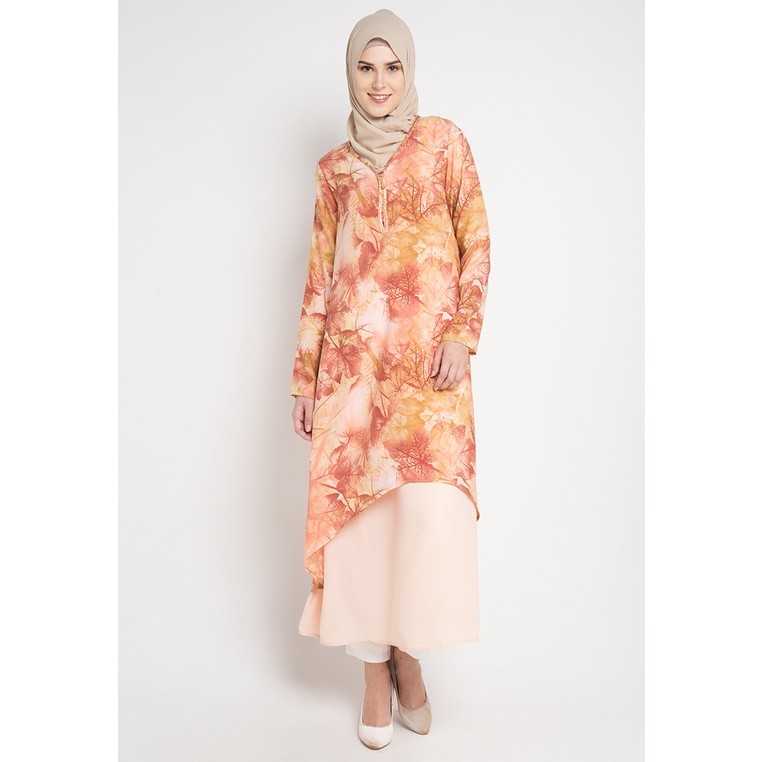 Jinny Maxi Dress In Peach Print