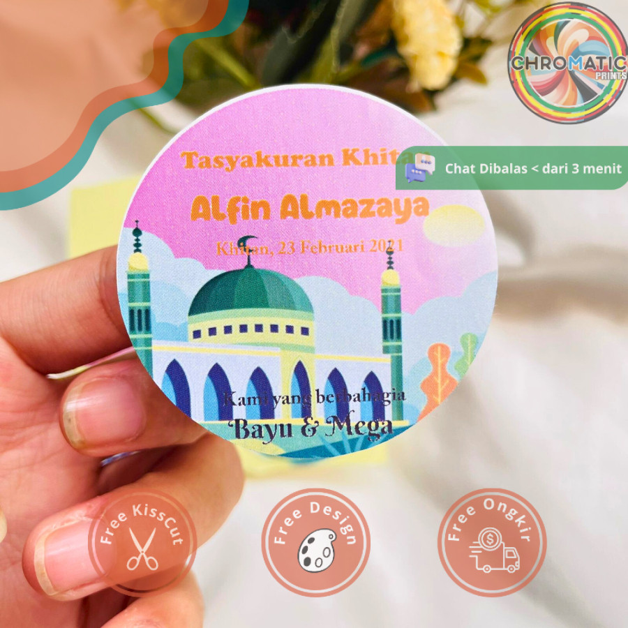 

chromatic 12-15 Sticker Syukuran Khitanan Anak Sticker Bento Tasyakur Walimatul Khitan Anak souvenir