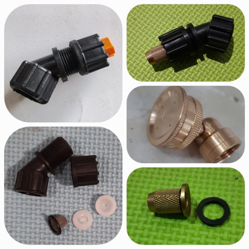 Spare Part Sprayer Solo BE16 AP15 Nozzle Kuningan / SpuyerTembak + Elbow nosel nozle nozel