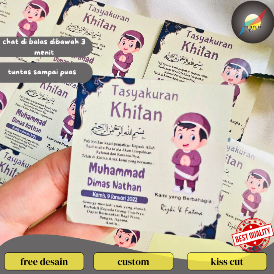 

PrintLab 7-11 Stiker Tasyakuran Walimatul Khitan anak kotak Murah Tempel Box Nasi Tinggal Tempel