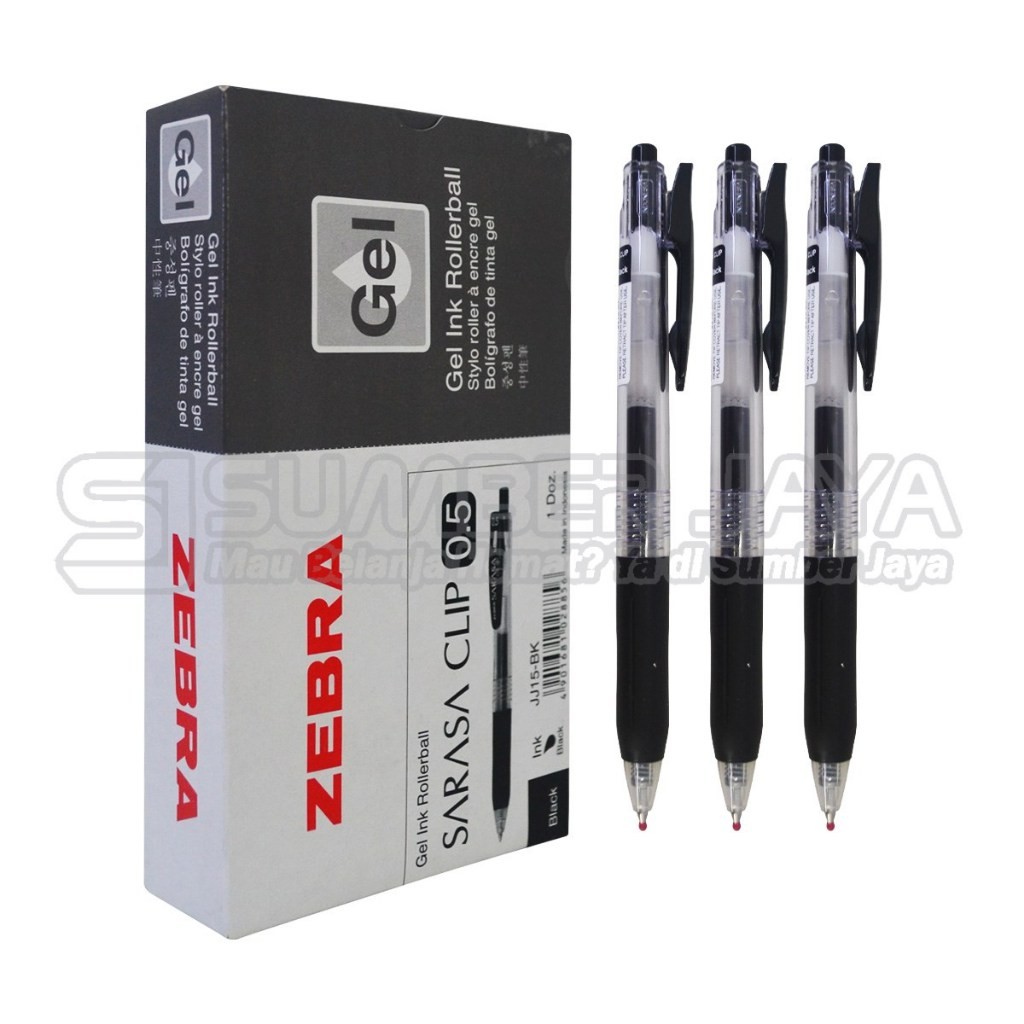 

Pena Ballpoint Pulpen Zebra Sarasa Clip JJ-15 Bolpoint Gel 0.5 mm/0.7 mm