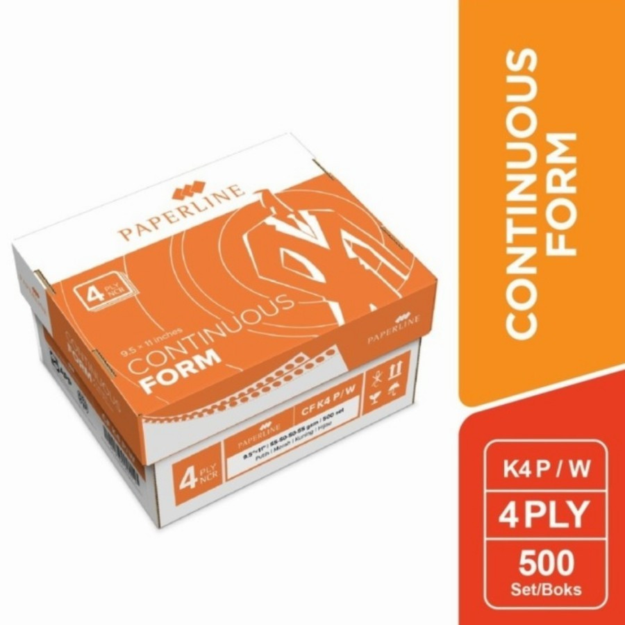 

kertas continuous form 4 ply 9,5x11 paperline/sinar dunia murah - NON PRS/Polos
