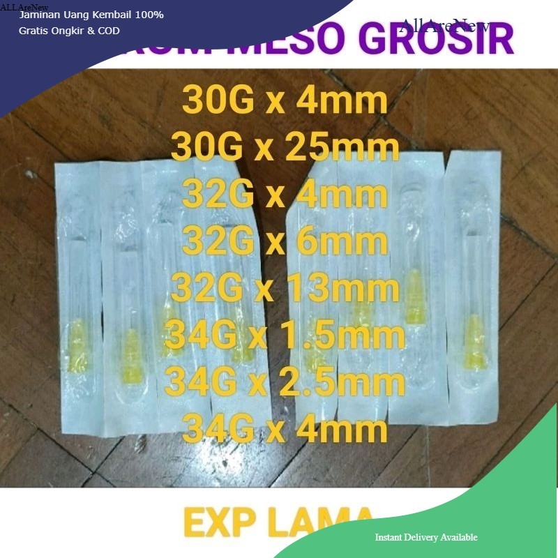 [AllAreNew] meso needle jarum meso 34G 32G 30G sungshim 34G x 4mm jarum meso skin booster needle 30G