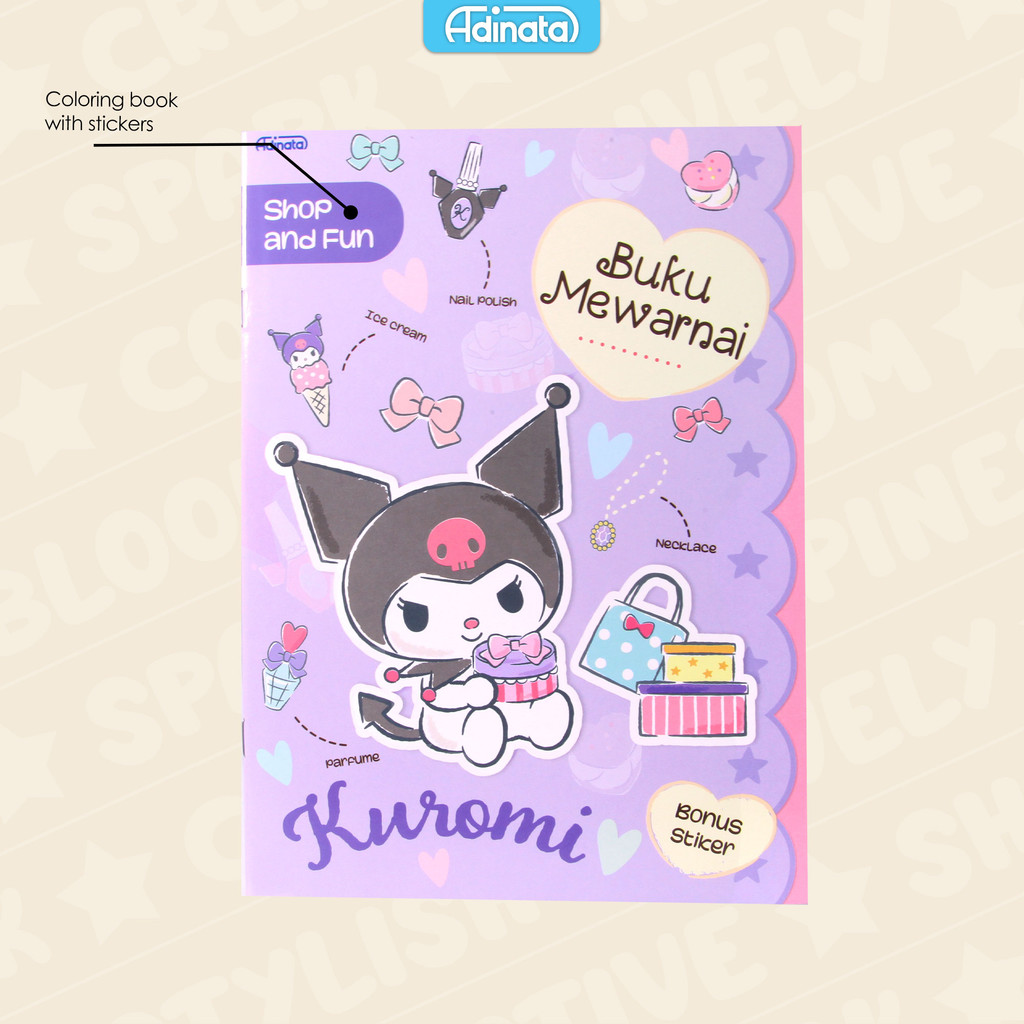

Kuromi Coloring Book L 2532-9814 / Buku Mewarnai / Buku Aktivitas anak / Adinata