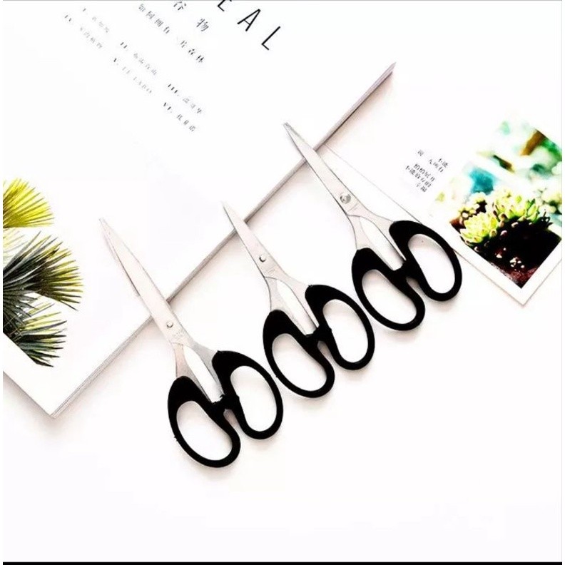 

D723 Gunting Hitam Alat Potong Gunting Kain Kertas Sedang Kecil Stainless kecil besar DAR