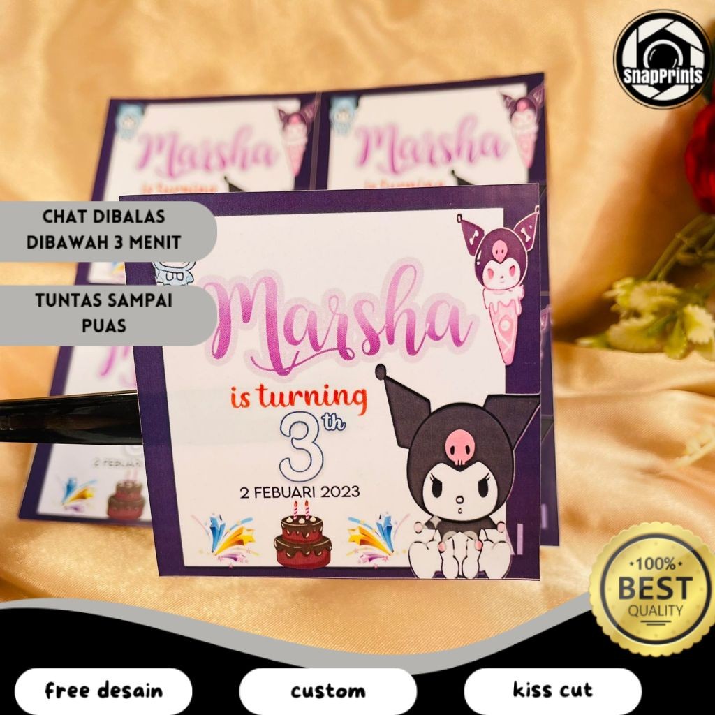 

SP 2-4 Stiker Ultah Anak Ulang Tahun Label Bentuk Kotak Sticker Ulang Taun Uk.Kecil