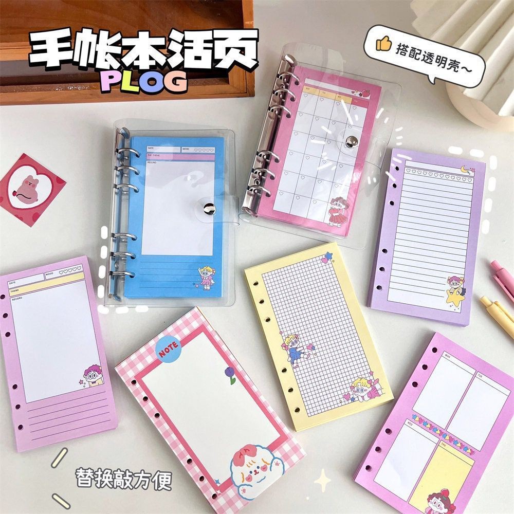 

Refill Binder A6 motif kartun gadis korea binder A6 Loose leaf kartun anime refill (Thehanscorner)