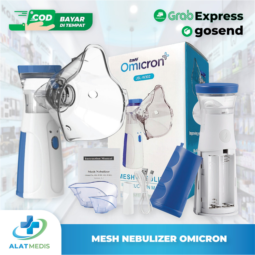 Alat Uap Nebuliser Alat Bantu Pernafasan Portable Mesh Nebulizer
