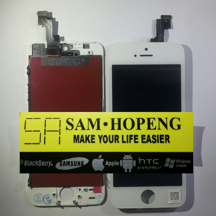 Sparepart And Tool iPhone SE / 5SE / 5 SE LCD + Touchscreen Fullset - Putih