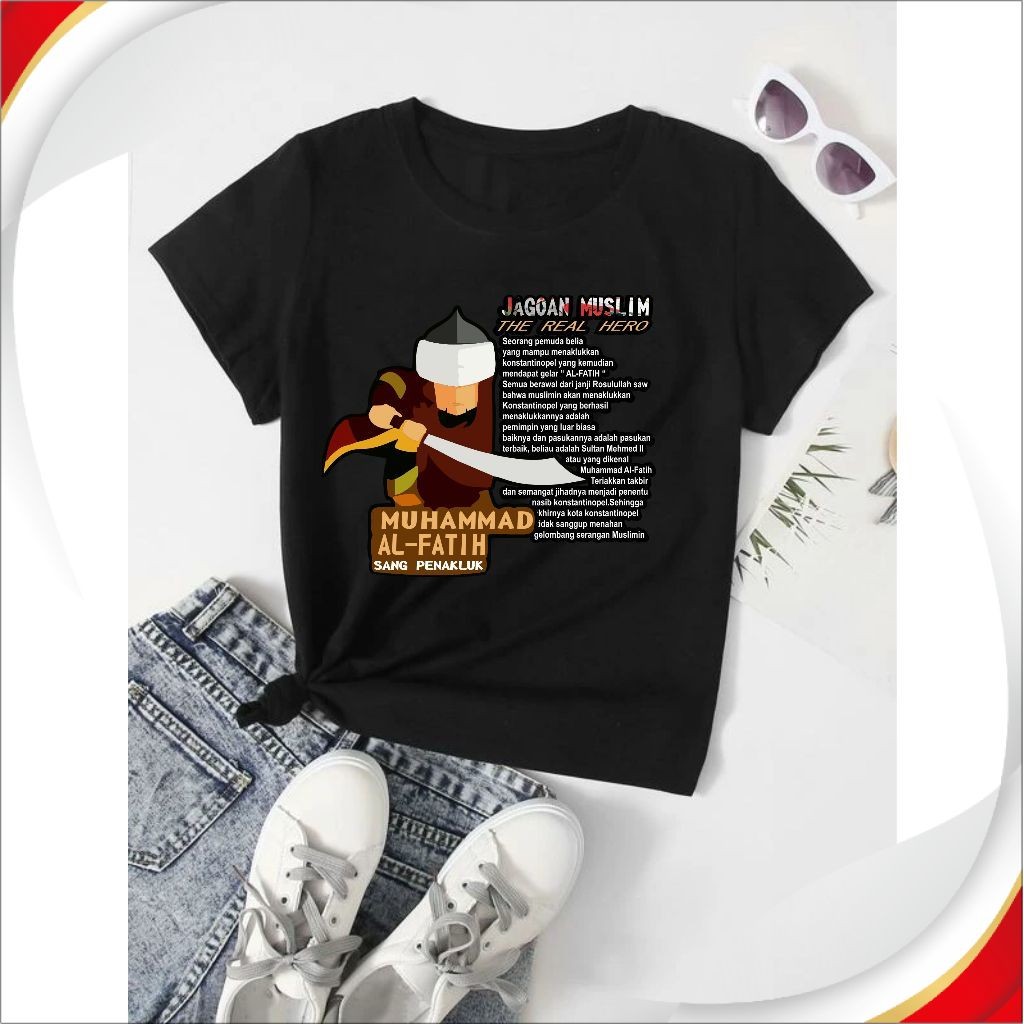 KS Kaos Tshirt Anak Muhammad AL Fatih Motif Muslim Islami Keren Unisex Usia 1-10 Thn Fashion Kids 12