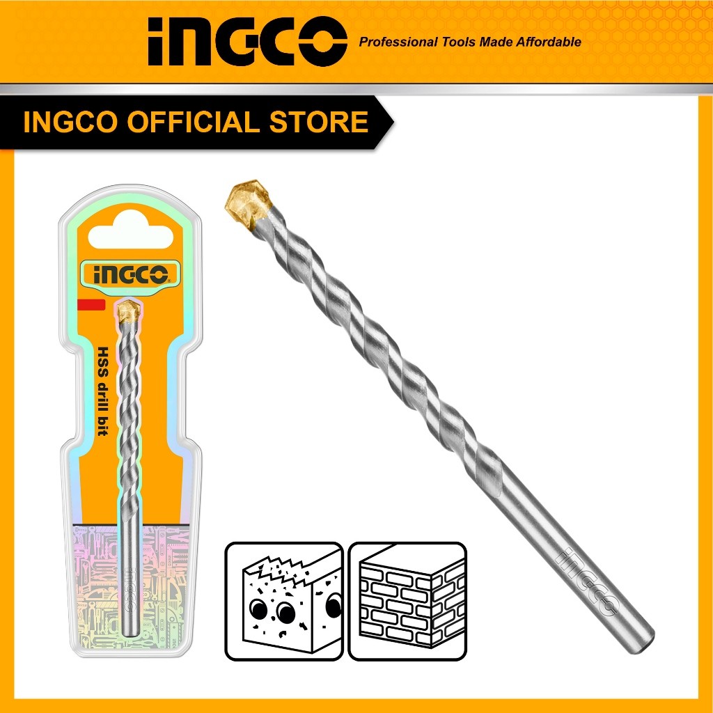 Mata Bor Tembok Beton INGCO 12*150mm  MASONRY DRILL BIT DBM2111215