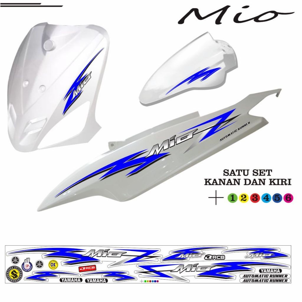 STIKER STRIPING MOTOR YAMAHA MOTOR MIO OLD MIO SMILE VARIASI LIS KEREN STRIPING LIS