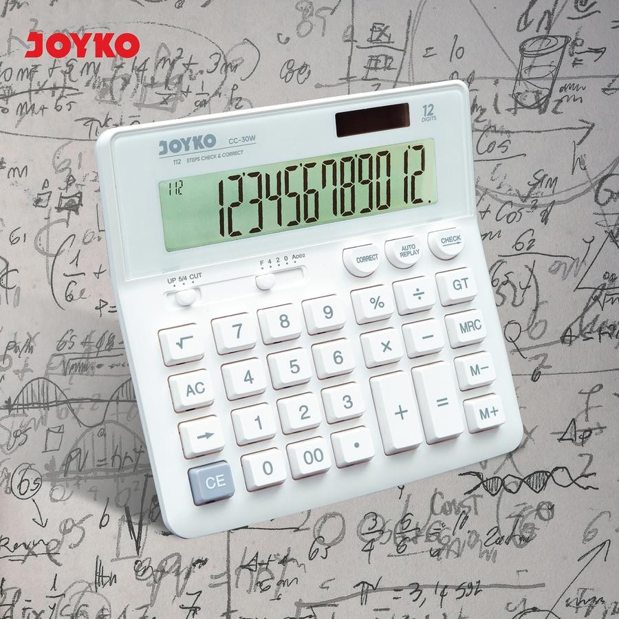 

KALKULATOR CHECK & CORRECT JOYKO CC-30W - Calculator Desktop CC 30W KEYBOARD BUTTON 12 Digit