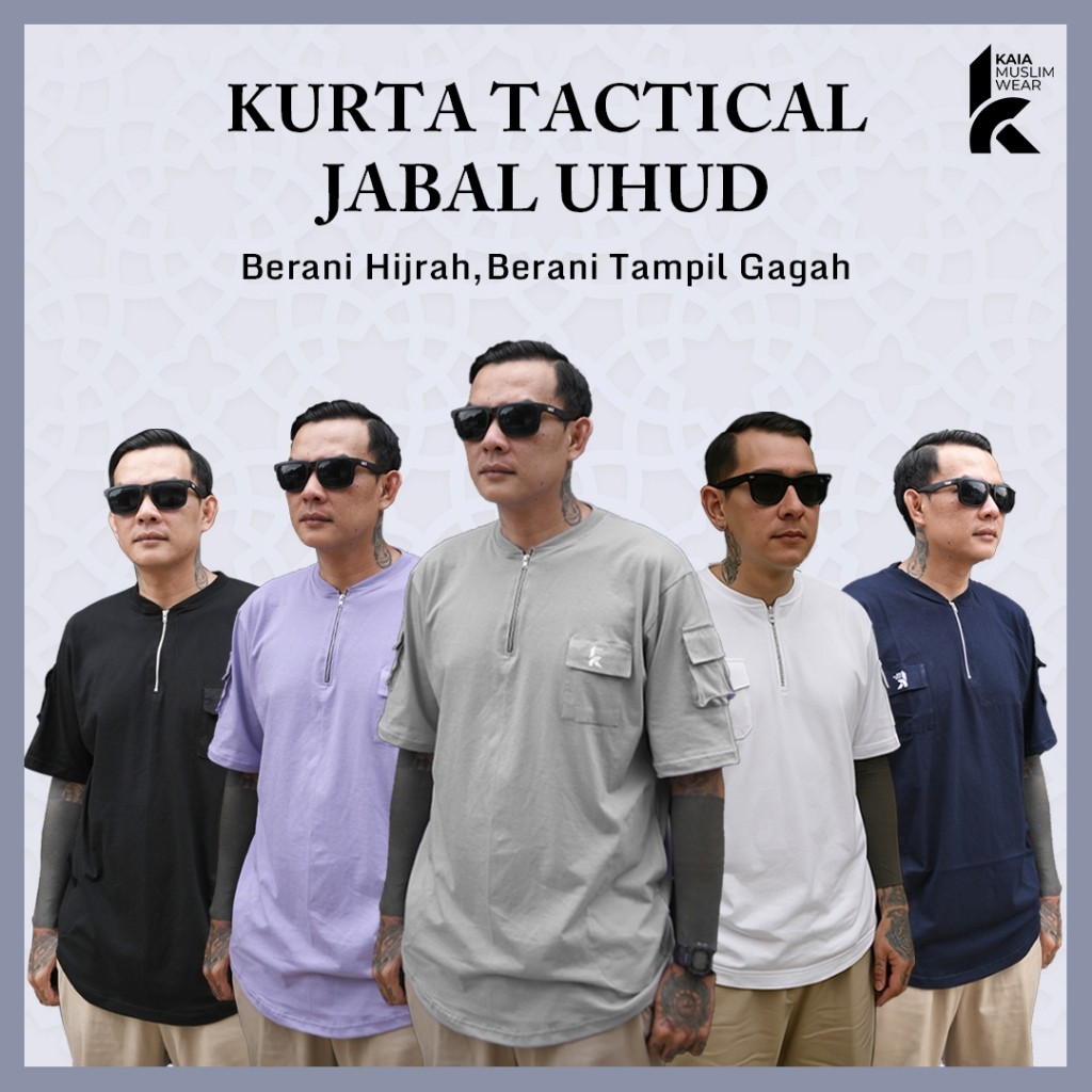 Kaos Kurta Premium Cotton Combed 24s | Kurta Premium | Baju Koko Muslim | Kaos Kurta Polos | Zipper