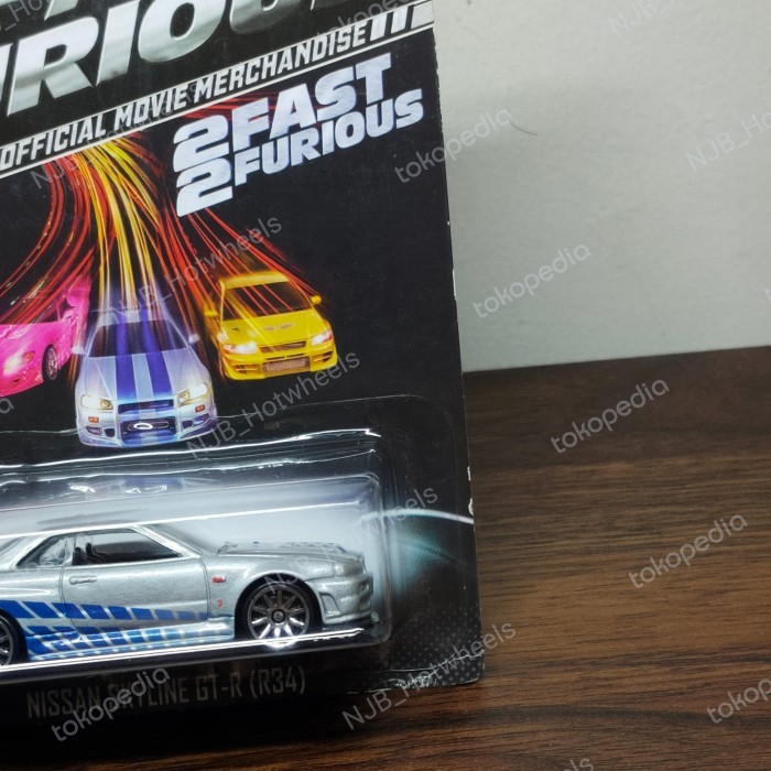 HOT WHEELS NISSAN SKYLINE R34 FAST AND FURIOUS OFFICIAL MOVIE MERCHANT ORIGINAL