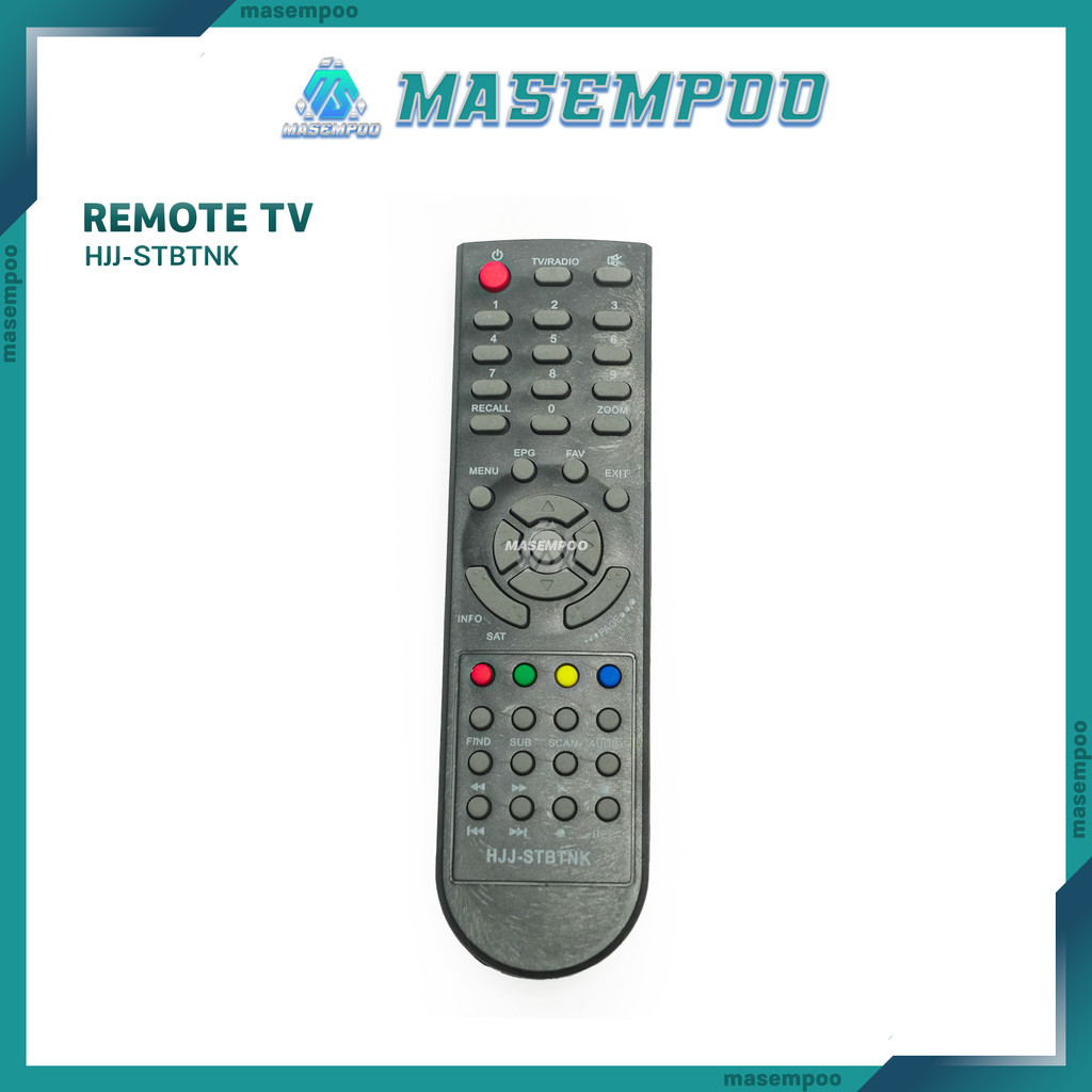 Remote TV ERAGON – Kompatibel Set Top Box DVB-T2 Tanaka TNK Nusantara HD, Pengganti Remote Asli