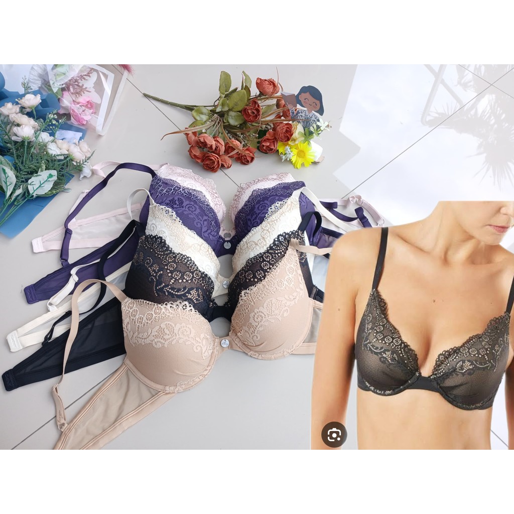 Bra Wanita DKNY Renda Berkawat Push Up Premium / Nyaman & Angkat 32B 34B 34C 36D 36E - DPU