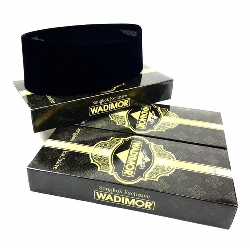 Peci Songkok Wadimor Peci Songkok Ac Peci Songkok Hitam polos peci Tinggi 9 cm