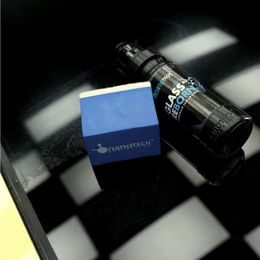 GLASS POLISHING APPLICATOR FELT BLOCK - NANOTECH PROTECTION - APLIKATOR POLES JAMUR KACA MOBIL - PAD