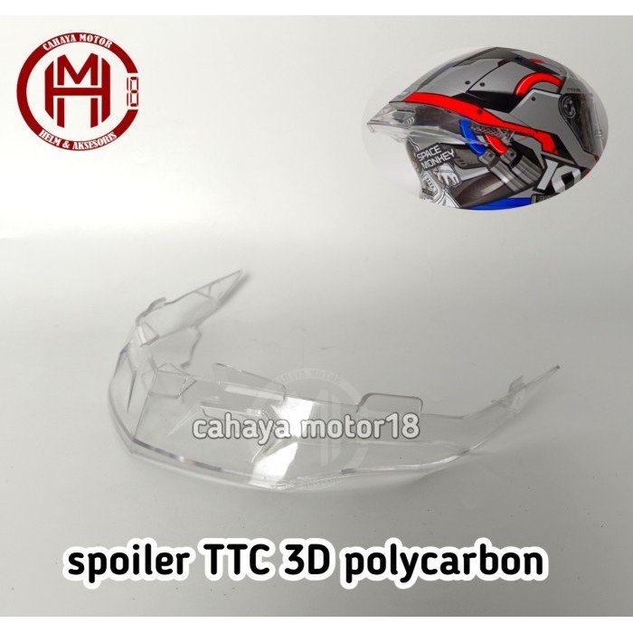 SPOILER HELM KYT TT COURSE 3D POLYCARBON - Putih