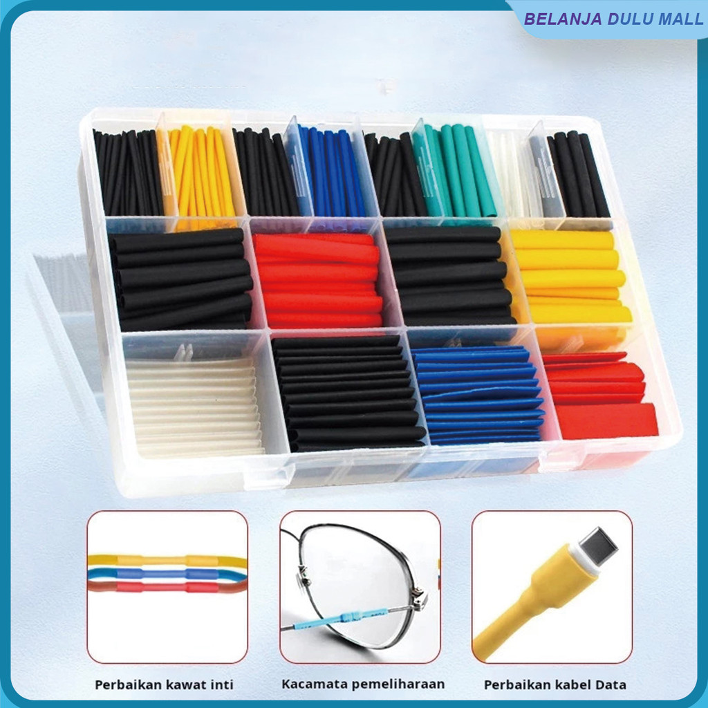 Selongsong insulasi tabung susut panas selongsong pelindung kawat selongsong kabel kabel data kabel 