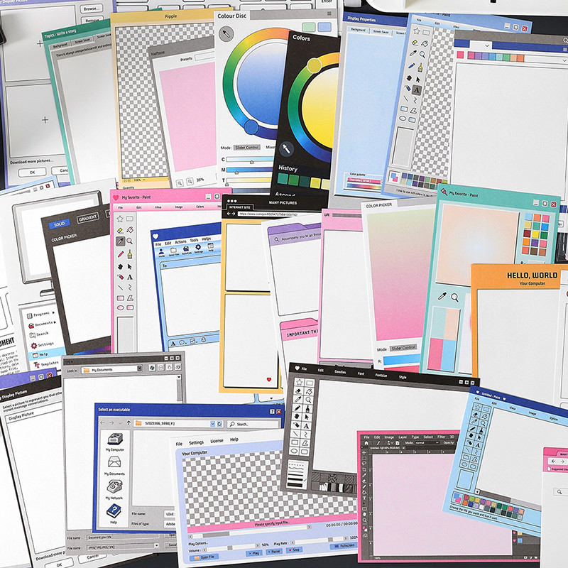 

30Pcs Collage Material Paper DIY Card Decoration Idol Photocard Scrapbooking Diary Background Paper Kawaii Stationery