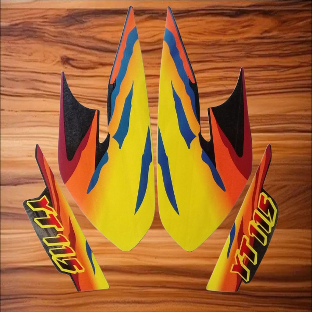 Stiker stripping striping decal graphic Yamaha trail YT115 YT 115 model original ori orange kuning