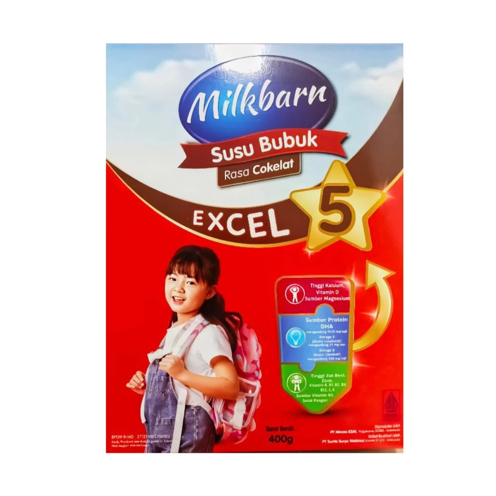 

Milkbarn Susu Bubuk Cokelat Excel 5 (5-12 Tahun) 400 gr
