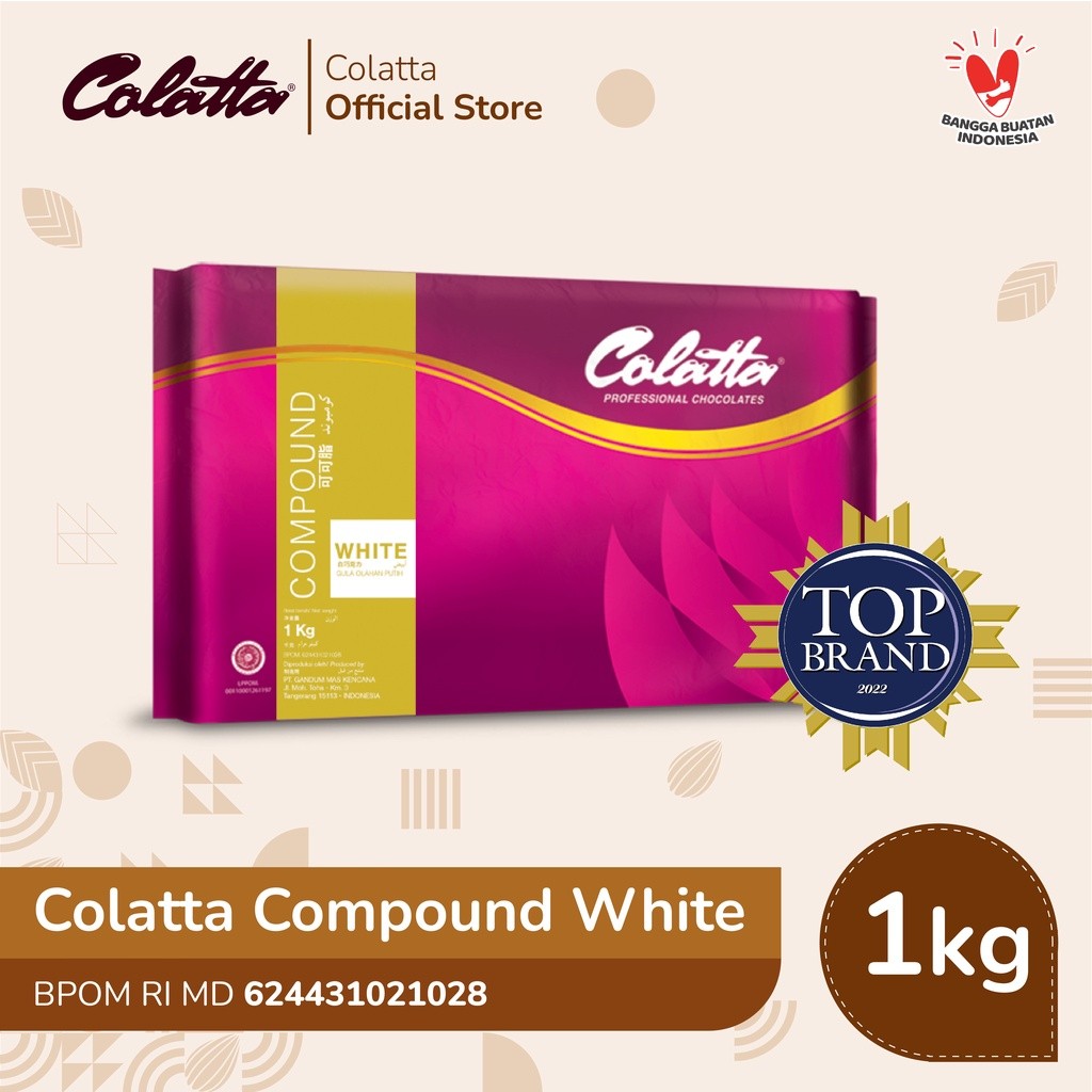 

Colatta Compound Chocolate White - Coklat Putih Batang 1Kg