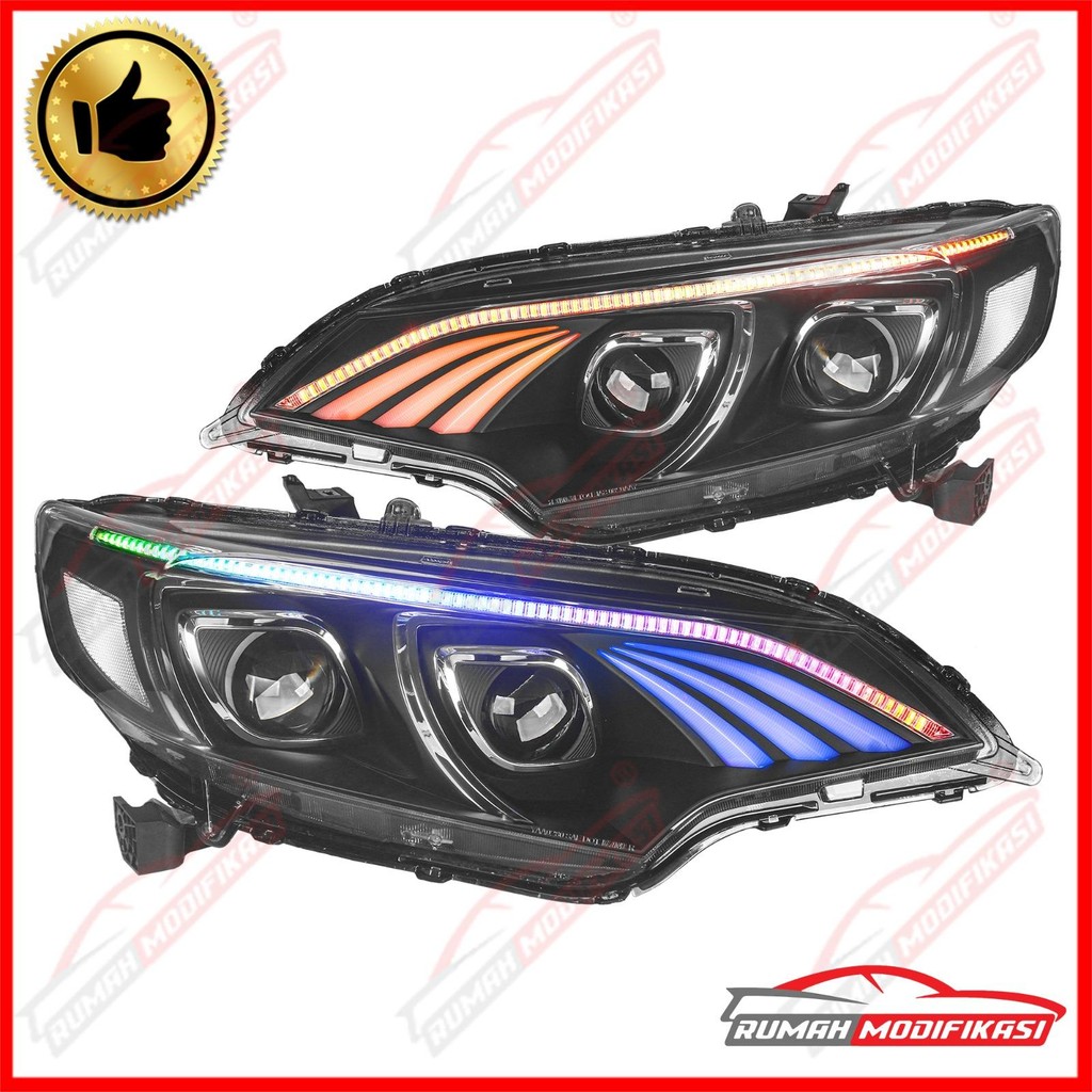Headlamp Honda Jazz GK5 2015-2017 Biled Lightbar Led RGB Sequential led Rumah Modifikasi