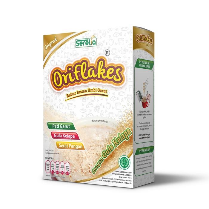 

Oriflakes sereal umbi garut diabetes maag & asam Lambung 350 gr-Original Granola Oatmeal - Gula kelapa