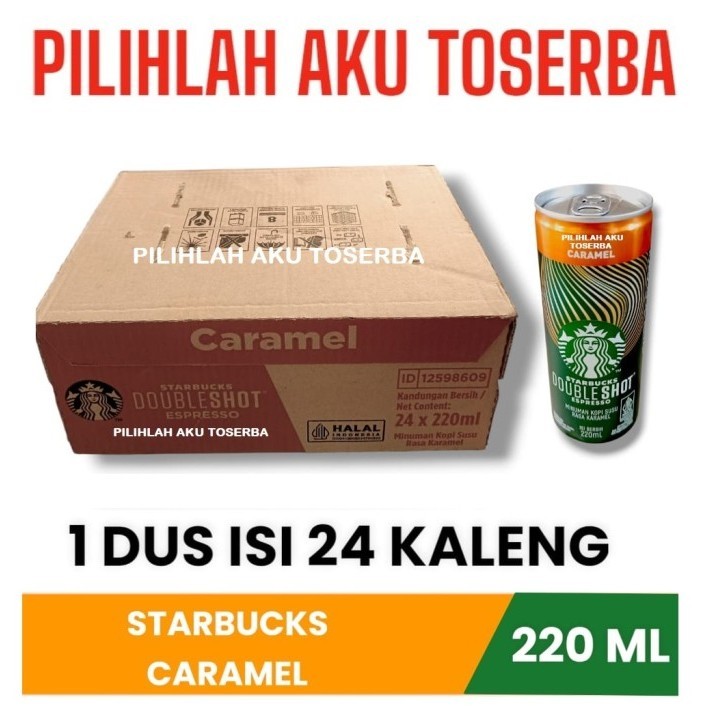 

Kopi STARBUCKS Doubleshot CARAMEL Kaleng Can 220 ml - ( HARGA 1 DUS )