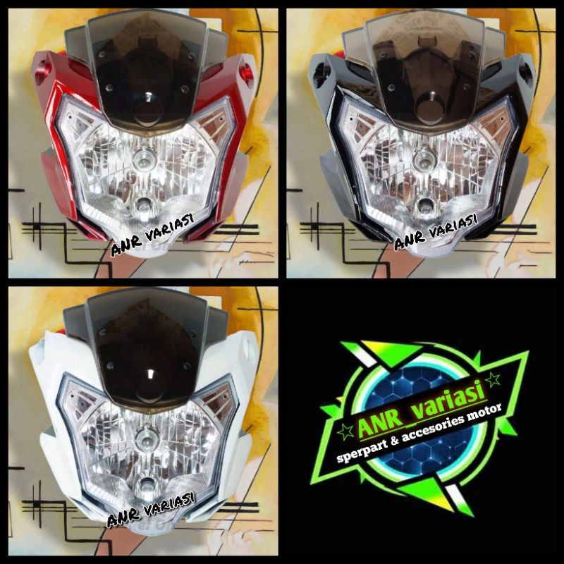 TERLARISHeadlamp batok kepala lampu depan set reflektor new vixion advance NVA 2016 pnp NVL 2013-201